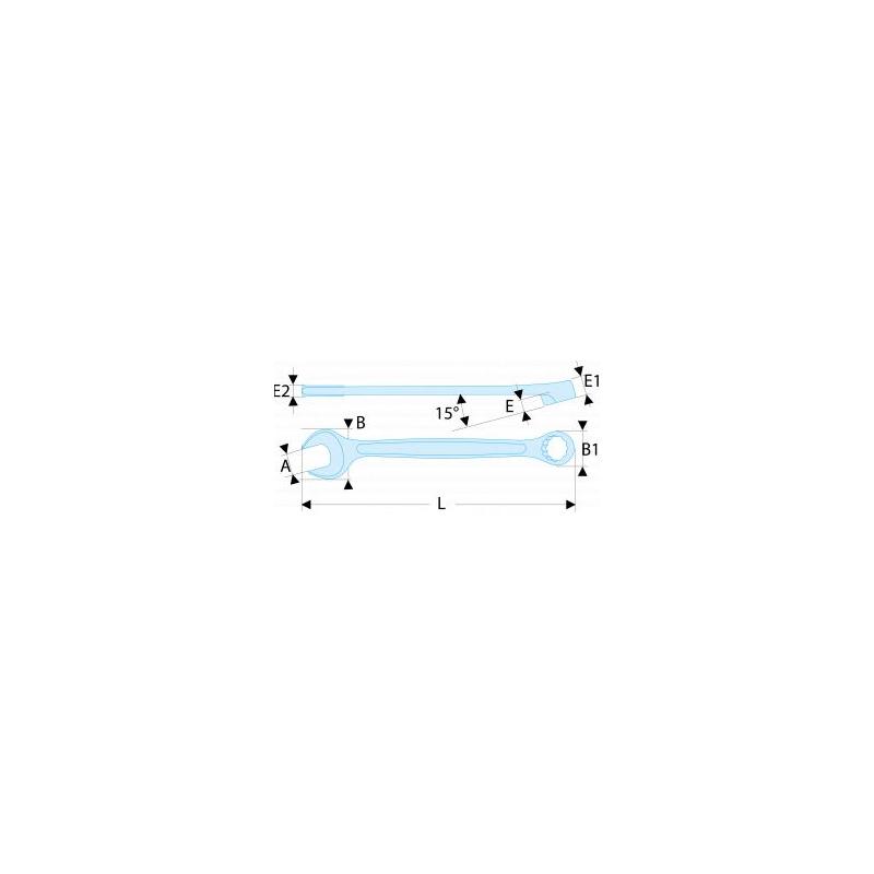 440.5HF - Klucz oczkowo-płaski ogv 5 mm fluo 440.5HF - Klucz oczkowo-płaski ogv 5 mm fluo