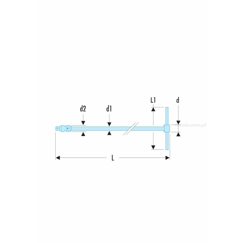 J.229A - rękojeść z przegubem kardana 3/8" J.229A - rękojeść z przegubem kardana 3/8"
