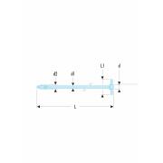 J.228 - rękojeść z przegubem kardana 3/8" długa