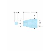 J.235 - Nasadki 3/8" z pierścieniem sprężynującym, końcówki 1/4