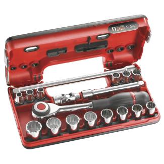 J.360DBOX112 - zestaw nasadek 3/8" w kasecie, 8mm - 22 mm