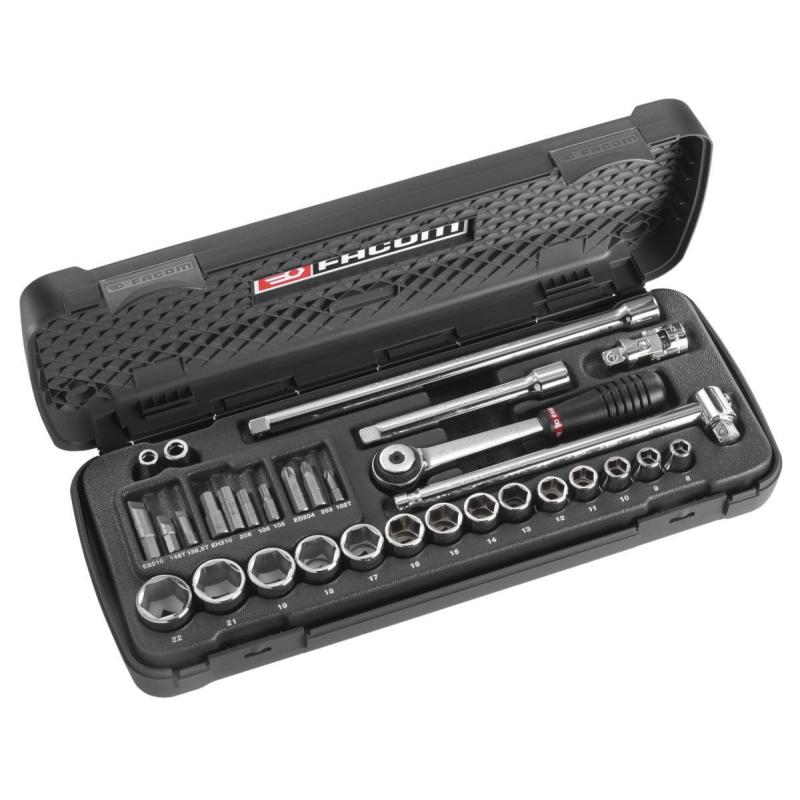 J.431ASP - zestaw nasadek 3/8" w kasecie, 7 mm - 22 mm