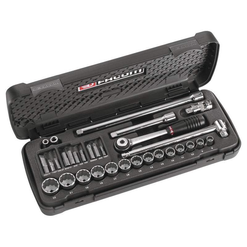 J.430ASP - zestaw nasadek 3/8" w kasecie, 7 mm - 22 mm