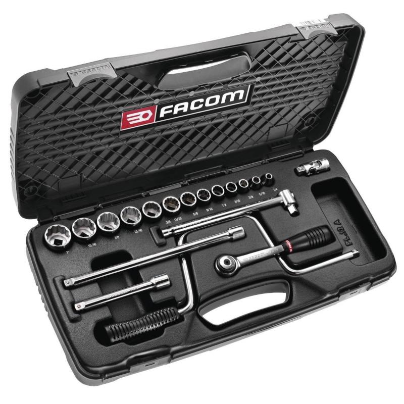 J.430UP - zestaw nasadek 3/8" w kasecie, 1/4" - 1"