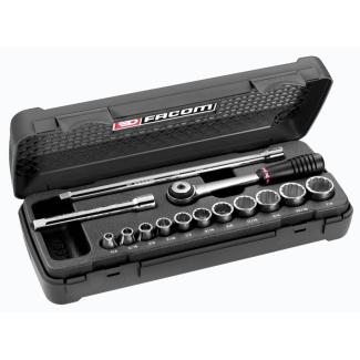 J.420AU - zestaw nasadek 3/8" w kasecie, 1/4" - 1"