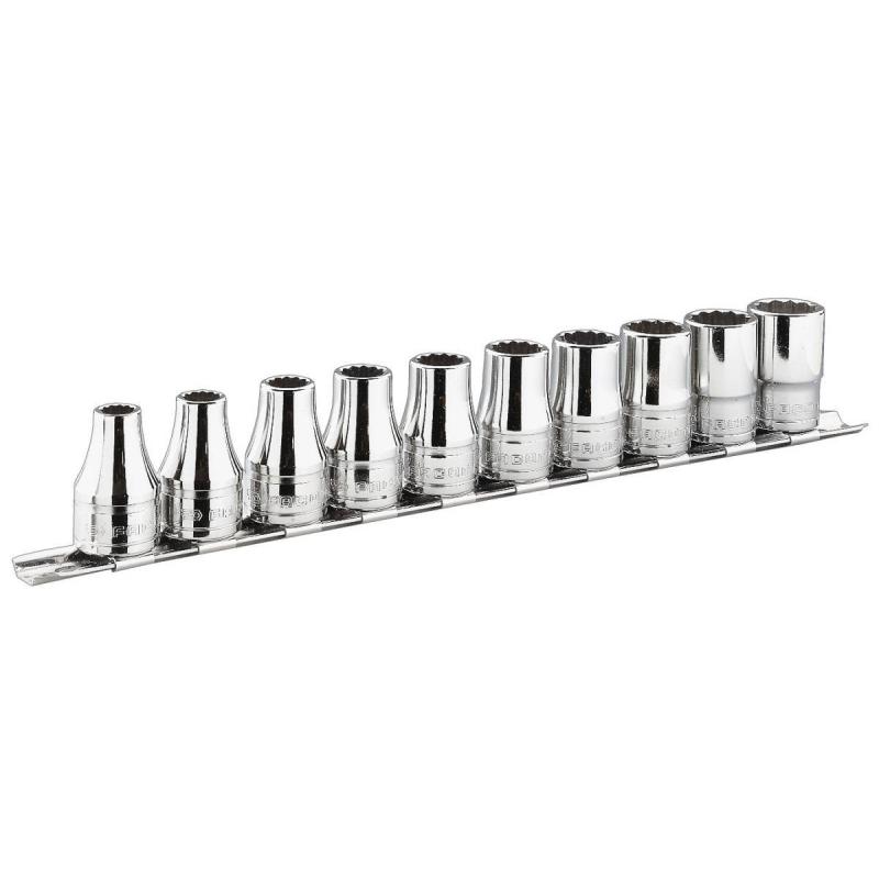 J.40E - zestaw nasadek 3/8" na szynie, 7 mm - 16 mm J.40E - zestaw nasadek 3/8" na szynie, 7 mm - 16 mm