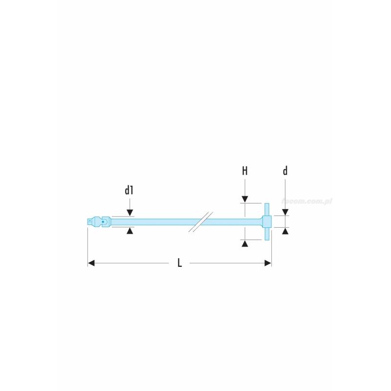 S.228 - rękojeść z przegubem kardana 1/2" ekstra-długa S.228 - rękojeść z przegubem kardana 1/2" ekstra-długa