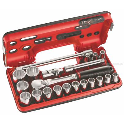 SL.DBOX112 - zestaw nasadek 1/2" w kasecie, 8mm - 32 mm