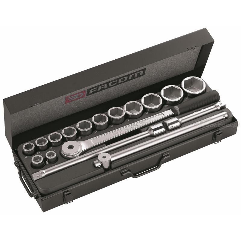 K.411 - zestaw nasadek 3/4" w kasecie, 19 mm - 55 mm