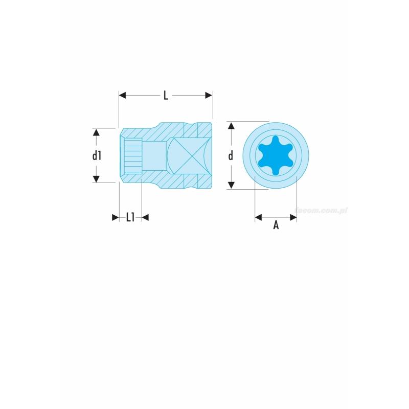NSTX.14 - nasadka 1/2" TORX, udarowa, E14 NSTX.14 - nasadka 1/2" TORX, udarowa, E14