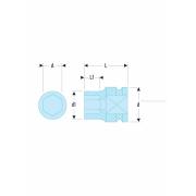 NM.54A - nasadka 1" 6-kątna, udarowa, 54 mm
