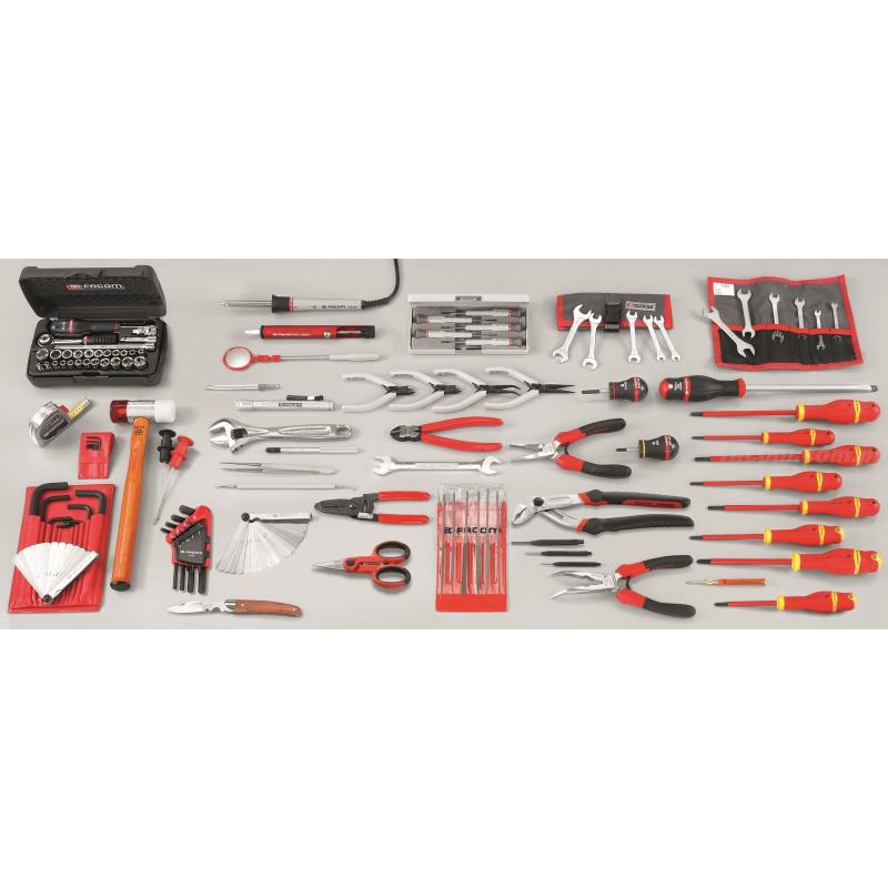 CM.INFO - zestaw 119 narzędzi serwisowych dla elektromechanika – metrycznych i calowych