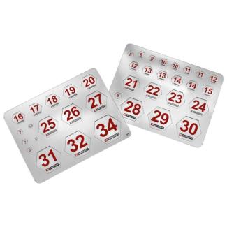 TAG - Wkładki z numerami, do nasadek 5 - 34 mm