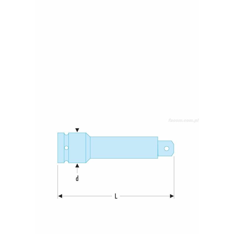 NG.210A - przedłużacz udarowy 1"1/2, 250 mm NG.210A - przedłużacz udarowy 1"1/2, 250 mm