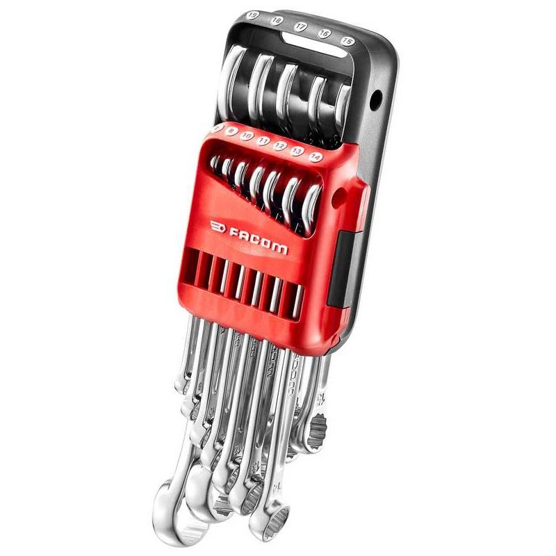 440.JP12A - Zestaw 12 kluczy oczkowo-płaskich, 7 - 19 mm