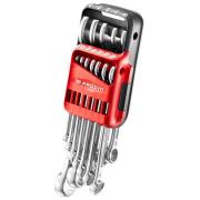 440.JP12A - Zestaw 12 kluczy oczkowo-płaskich, 7 - 19 mm