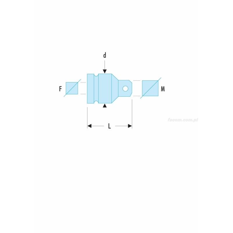 NG.232A - przełożenie udarowe z 1"1/2 do 2"1/2 NG.232A - przełożenie udarowe z 1"1/2 do 2"1/2