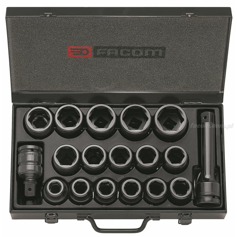NK.500E - zestaw nasadek udarowych 3/4", 19 mm - 42 mm NK.500E - zestaw nasadek udarowych 3/4", 19 mm - 42 mm