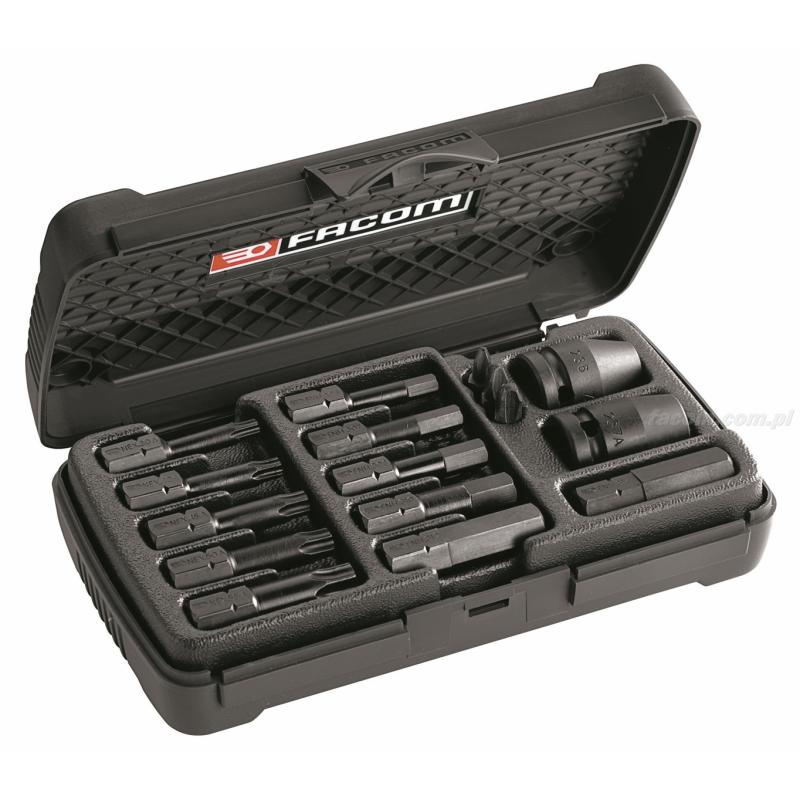 JHX.14 - zestaw 14 końcówek udarowych 3/8" 6-kątnych i TORX, 6 mm -14 mm i T30 - T55