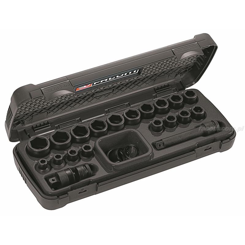 NS.500A - zestaw nasadek udarowych 1/2", 8 mm - 27 mm NS.500A - zestaw nasadek udarowych 1/2", 8 mm - 27 mm