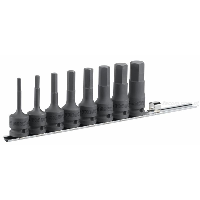 NSHM.J8 - zestaw nasadek do wkrętaka 1/2" do śrub 6-kątnych na szynie, 5 mm - 19 mm NSHM.J8 - zestaw nasadek do wkrętaka 1/2" do śrub 6-kątnych na szynie, 5 mm - 19 mm
