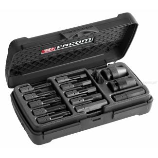 NHX.14A - zestaw końcówek udarowych 1/2", 6 mm - 14 mm i T30 - T55