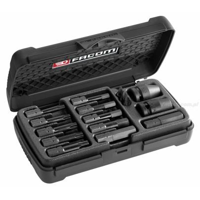 NHX.14A - zestaw końcówek udarowych 1/2", 6 mm - 14 mm i T30 - T55 NHX.14A - zestaw końcówek udarowych 1/2", 6 mm - 14 mm i T30 - T55