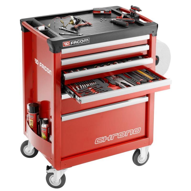 CHRONO.6M3A - wózek 6 szuflad, czerwony