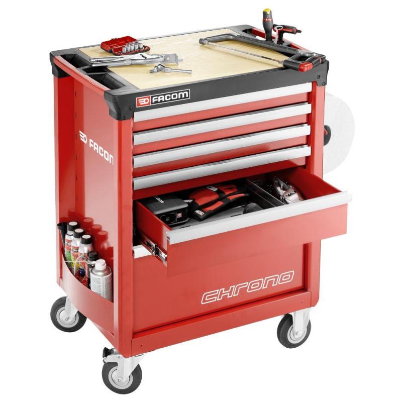 CHRONO.6M3A - wózek 6 szuflad, czerwony