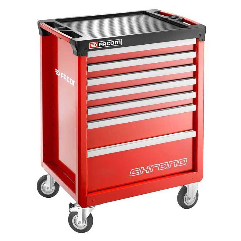 CHRONO.7M3A - wózek 7 szuflad, czerwony