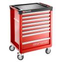 CHRONO.8M3A - roller cabinet, 7 drawers, 3 modules per drawer, red