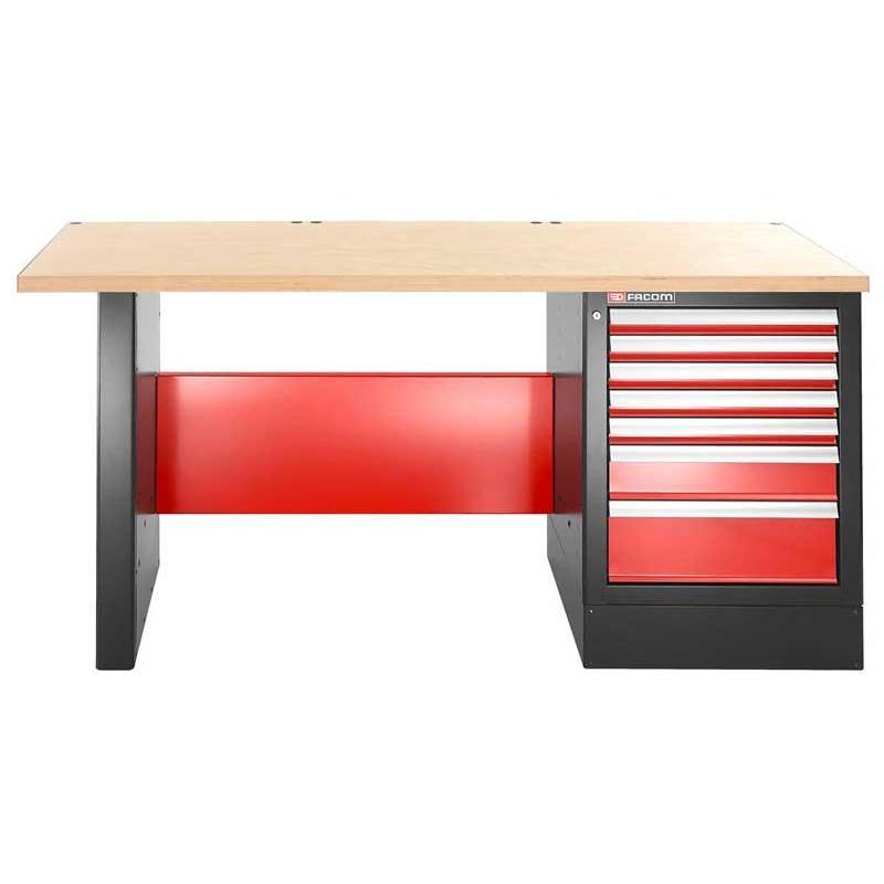 JLS2-2MW7DH - stół warsztatowy 2 m, blat drewniany, 7 szuflad
