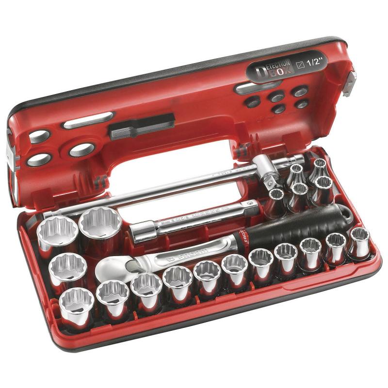 SL.DBOX412 - zestaw nasadek 1/2" w kasecie, 8 mm - 32 mm SL.DBOX412 - zestaw nasadek 1/2" w kasecie, 8 mm - 32 mm