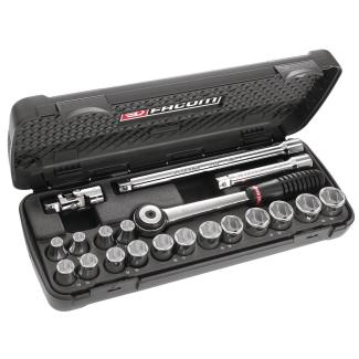 S.423AP - zestaw nasadek 1/2" w kasecie, 8 mm - 24 mm