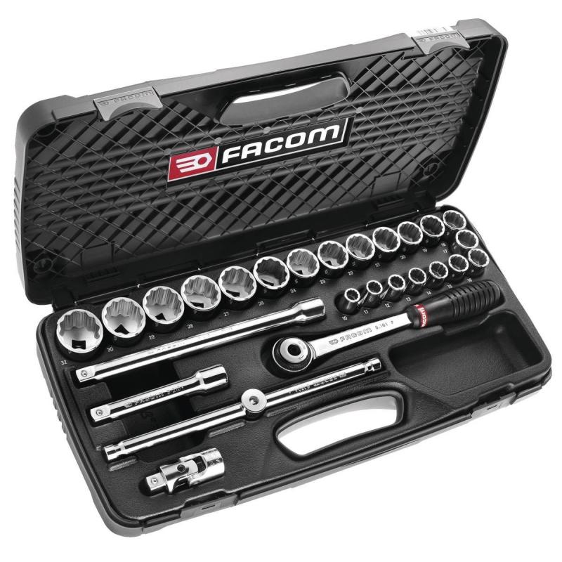 S.430ADP - zestaw nasadek 1/2" w kasecie, 10 mm - 32 mm S.430ADP - zestaw nasadek 1/2" w kasecie, 10 mm - 32 mm