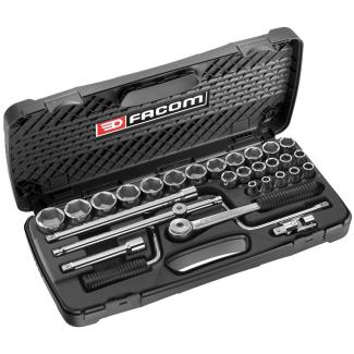 S.441E - zestaw nasadek 1/2" w kasecie, 8 mm - 34 mm