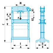 W.420 - ręczna prasa hydrauliczna 20 t W.420 - ręczna prasa hydrauliczna 20 t