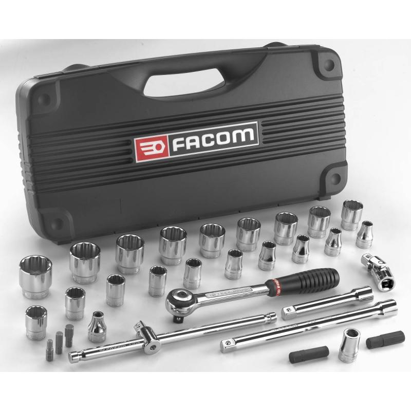 S.446DP - zestaw nasadek 1/2" w kasecie, 10 mm - 32 mm S.446DP - zestaw nasadek 1/2" w kasecie, 10 mm - 32 mm