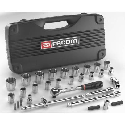 S.446DP - zestaw nasadek 1/2" w kasecie, 10 mm - 32 mm