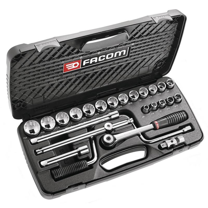 S.440AUP - zestaw nasadek 1/2" w kasecie, 3/8" - 1'1/4"