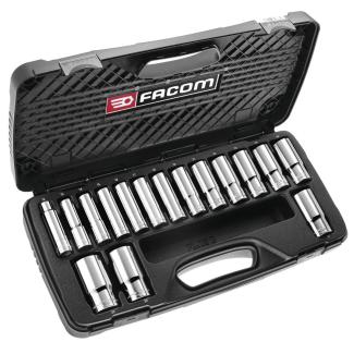 S.405E - zestaw nasadek 1/2" w kasecie, 12 mm - 32 mm