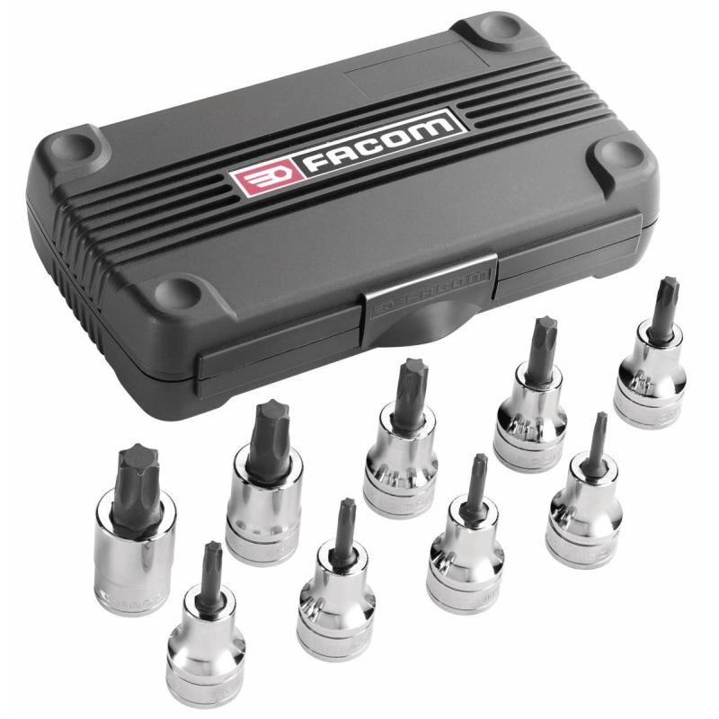 AMEX.3 - zestaw nasadek 1/2" do wkrętaków TORX w kasecie, 20 mm - 60 mm