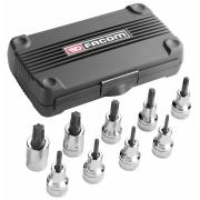 AMEX.3 - zestaw nasadek 1/2" do wkrętaków TORX w kasecie, 20 mm - 60 mm