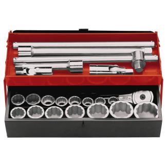 K.442E - zestaw nasadek 3/4" w skrzynce, 19 mm - 55 mm