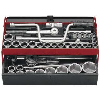 SK.453N - zestaw nasadek 1/2" i 3/4" w skrzynce, 8 mm - 50 mm