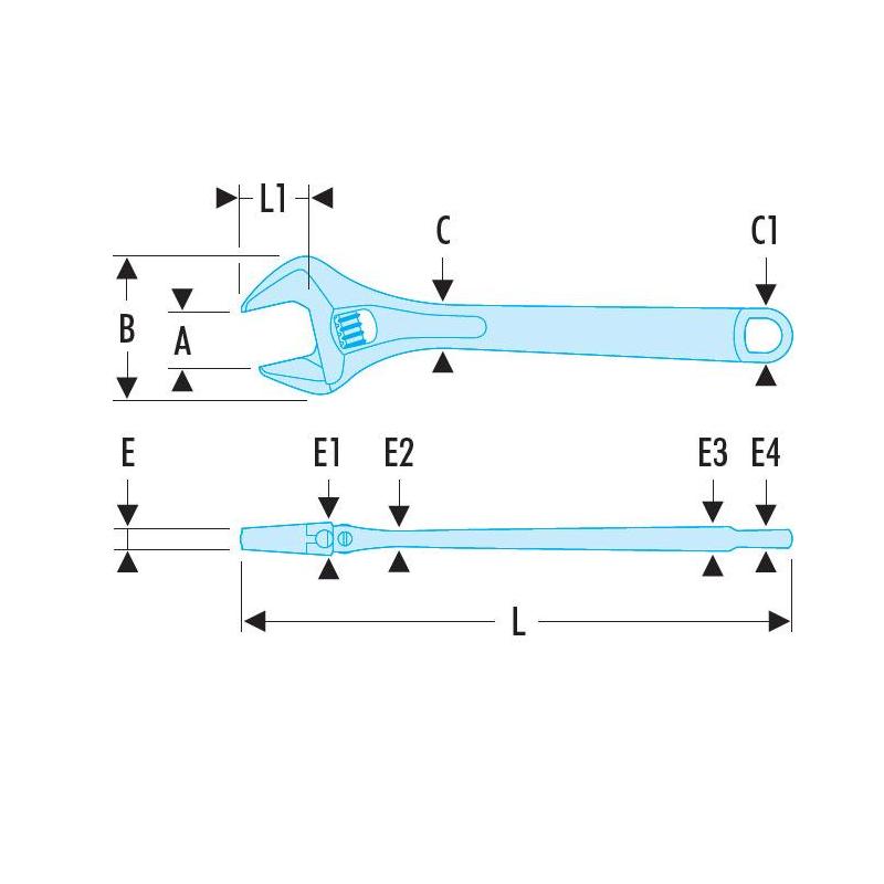 101.4 - Adjustable wrench, 17 mm