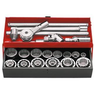 K.442U - zestaw nasadek 3/4" w skrzynce, 3/4" - 2'1/4"