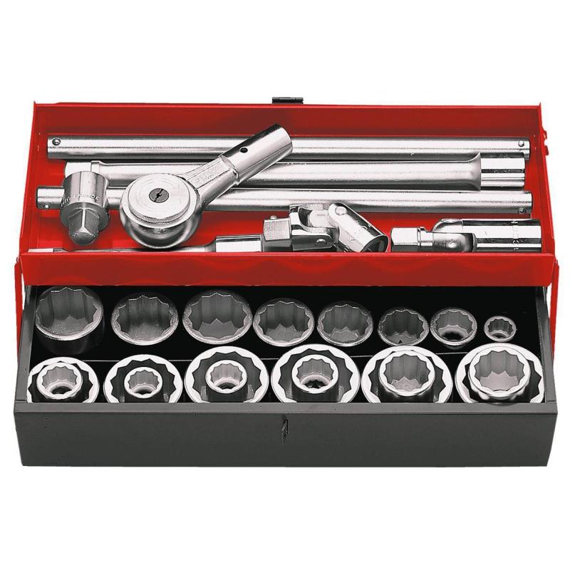 K.442U - zestaw nasadek 3/4" w skrzynce, 3/4" - 2'1/4"