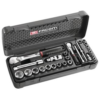 RSL.100 - zestaw nasadek 1/4" i 1/2" w kasecie, 5,5 mm - 27 mm