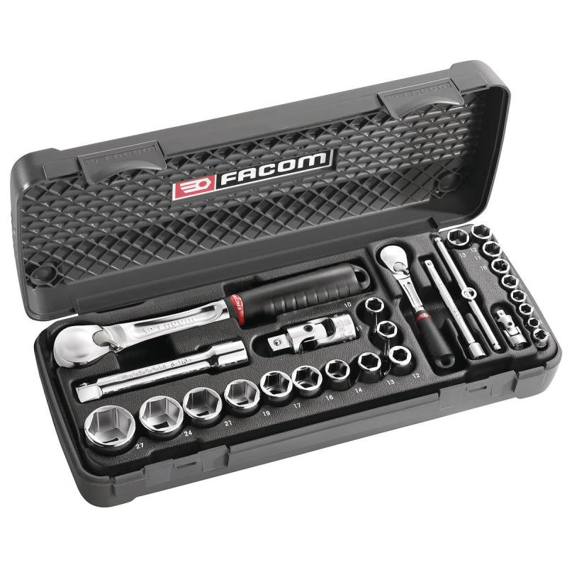 RSL.100 - zestaw nasadek 1/4" i 1/2" w kasecie, 5,5 mm - 27 mm RSL.100 - zestaw nasadek 1/4" i 1/2" w kasecie, 5,5 mm - 27 mm